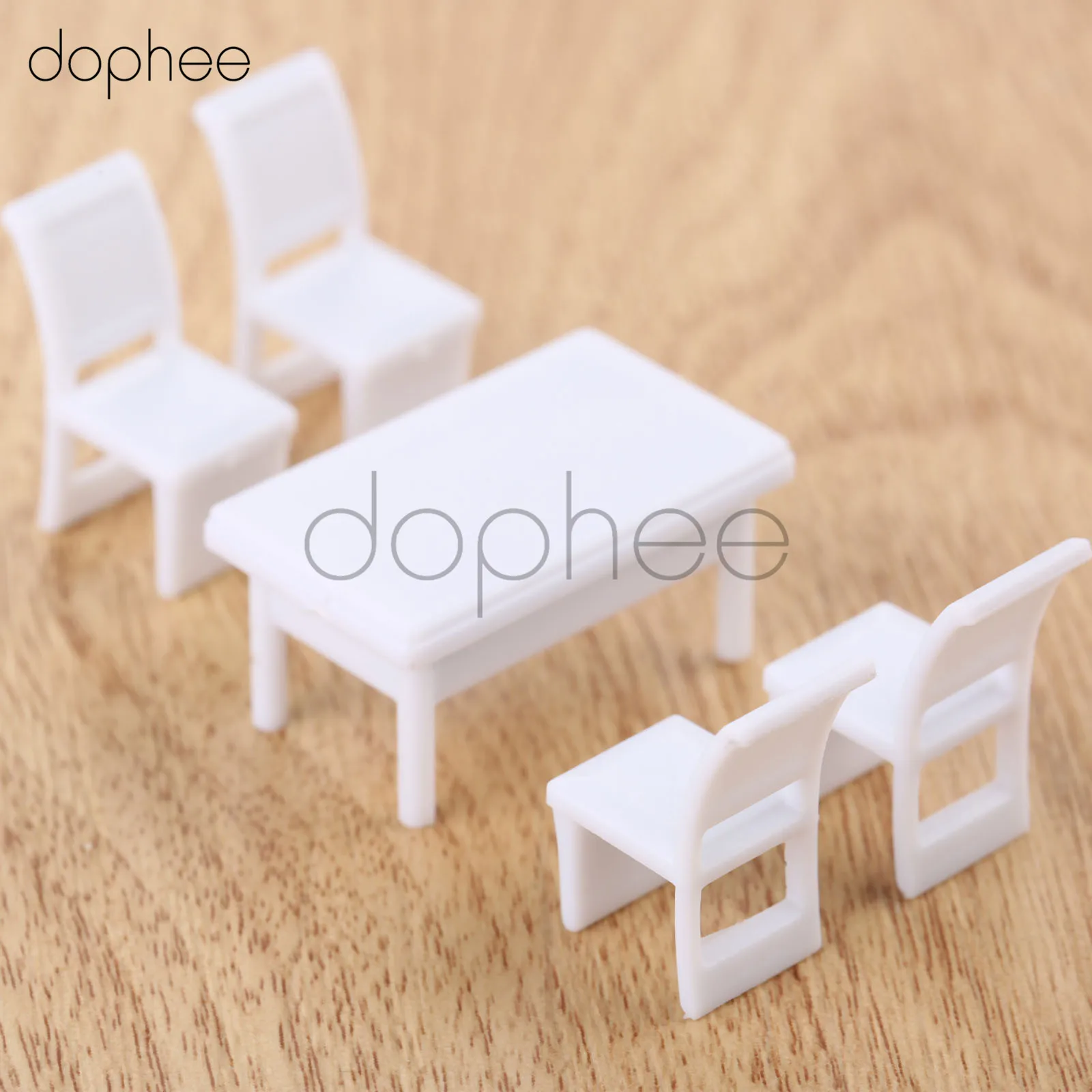 Dophee 10 комплектов 1:50 квадратный обеденный стол миниатюрный кукольный домик