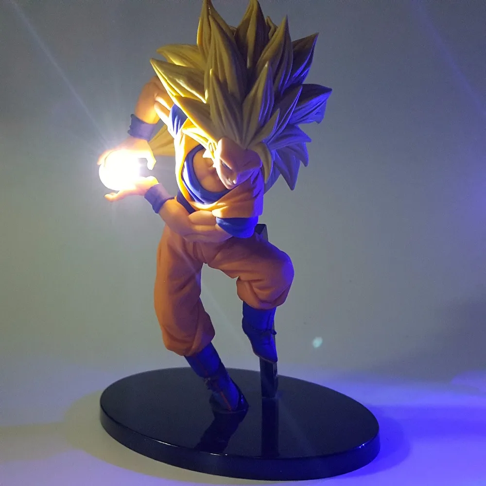 Dragon Ball Z фигурки Сон Гоку Kamehameha светодиодный светильник 150 мм аниме Dragon Ball Супер Saiyan