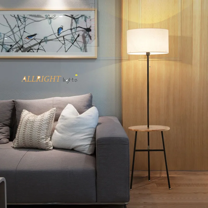 Скандинавская светодиодная деревянная напольная лампа ручной работы хорошее