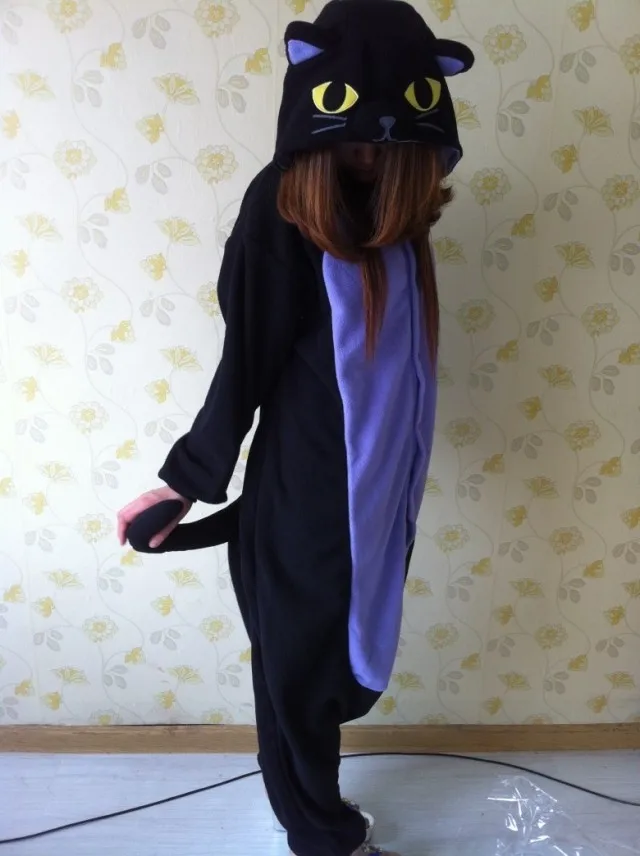 Пижама для косплея животных в стиле полуночно пугающий Кот пижама вечеринки