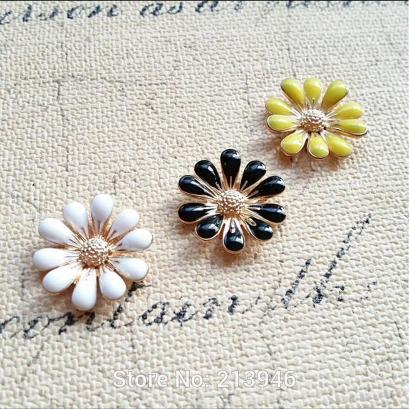 18 мм 45 шт KC золото Цвет Маргерит остекление сплав плоская задняя часть (без