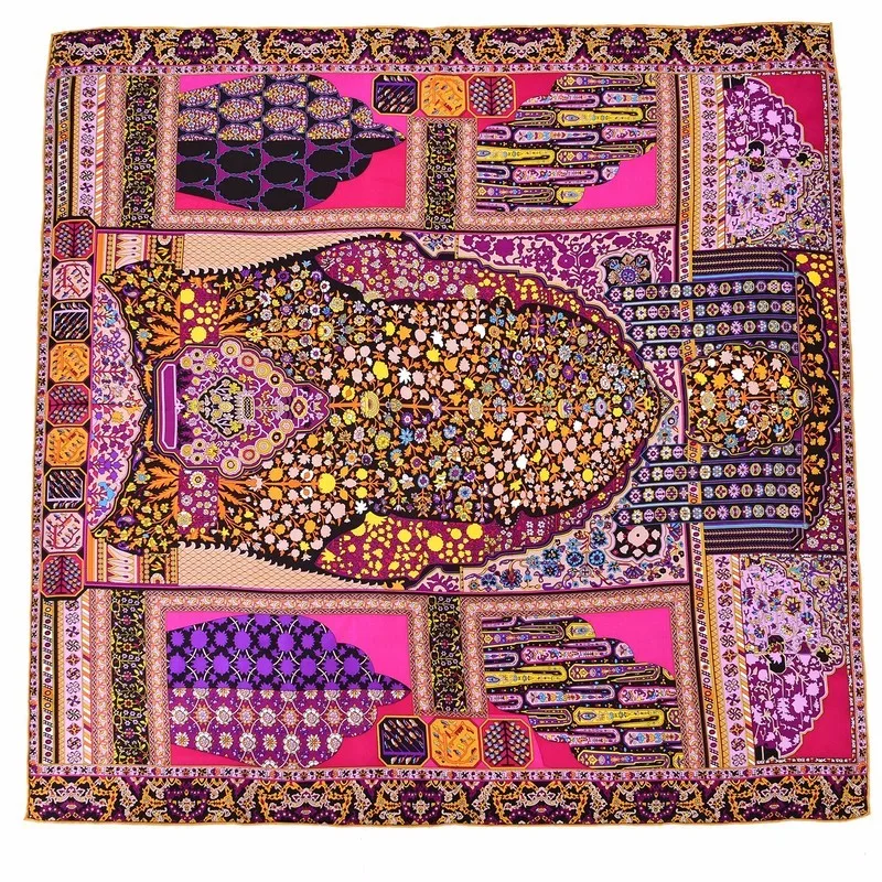 Чистый шелк картина маслом шарф Роскошные шарфы для женщин живопись квадратные шарфы аксессуары Высокое качество Рождественский подарок 90x90 см