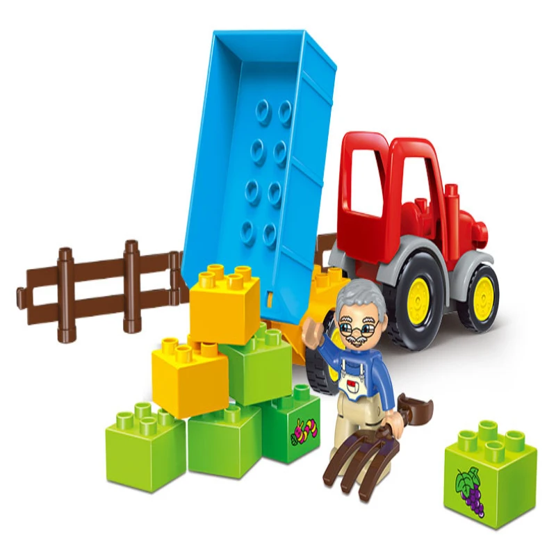 32 шт. классические автомобили кирпичи совместим с Duplo строительные блоки фермы