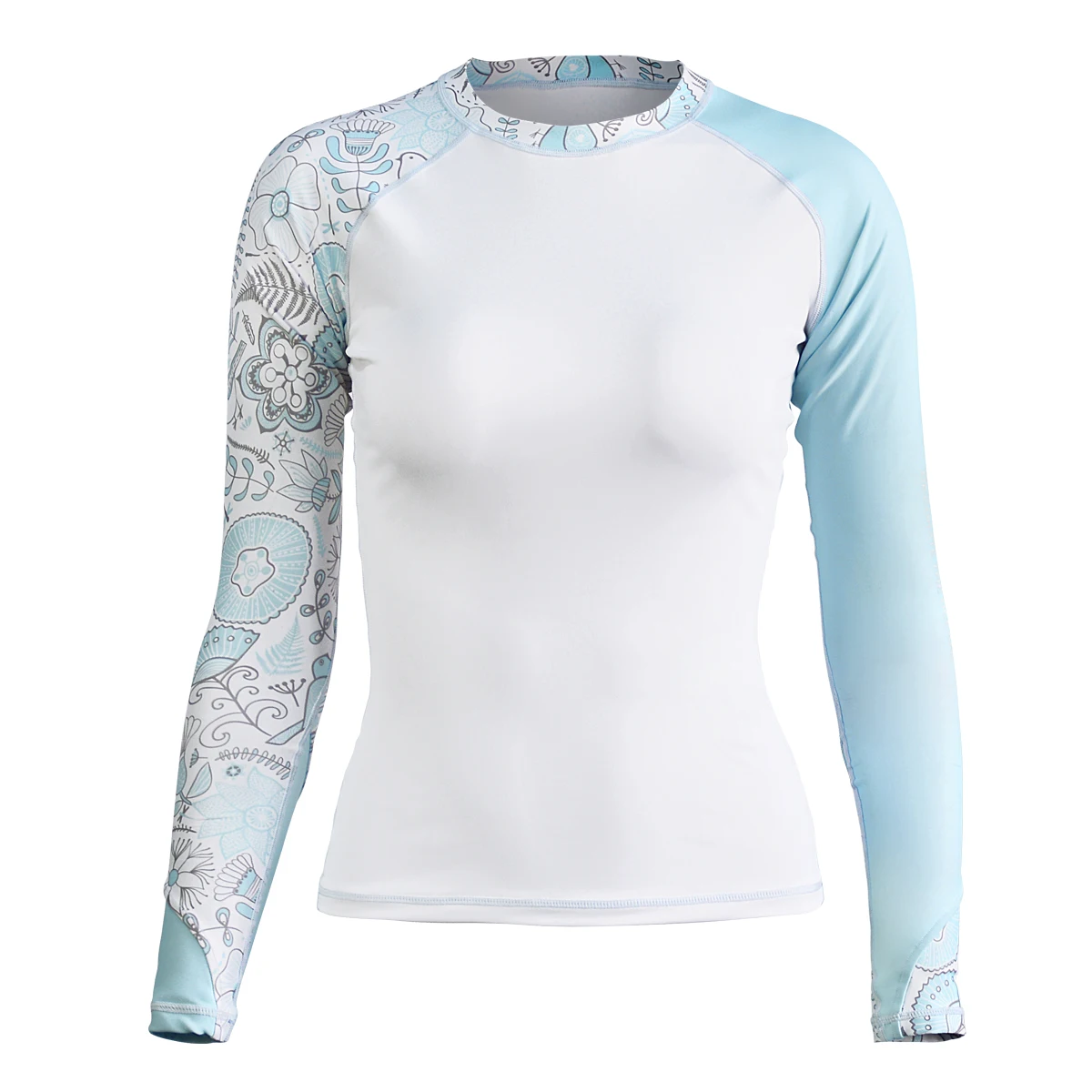 White LayaTone женский купальник с длинным рукавом Rashguard купальник для серфинга топ купальник беговая рубашка походная рубашка Rashguard UPF50+ футболка - Цвет: White