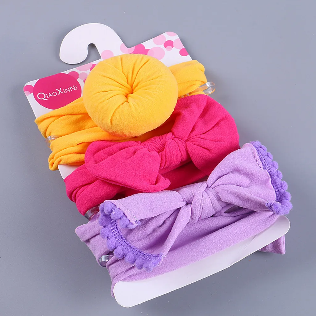 3 предмета повязка на голову с цветочным рисунком для маленьких девочек