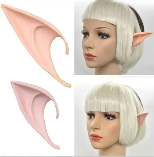 Prosthetic Fairy Pixie Elf Ear Halloween Latex Ear Tips Alien Elf Fairy Cosplay Props Cartoon Anime theme Party decor 10cm 12cm