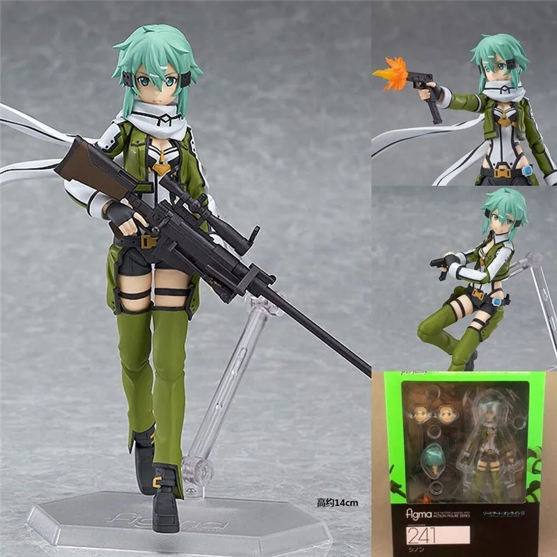 

Anime Sword Art Online 2 Figma 241 Sinon Asada Sao 2 PVC Action Figure Collection Model Toys Doll Brinquedos Free Shipping