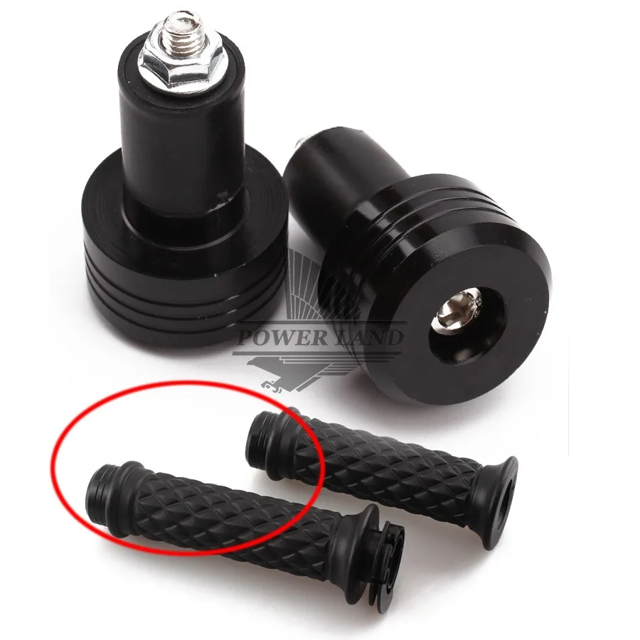

Hand Grips Bar End Cap Plug Slider 22MM 7/8" Handlebar End Caps Black Universal Fit for Honda Suzuki Royal Cafe Racer Bobber
