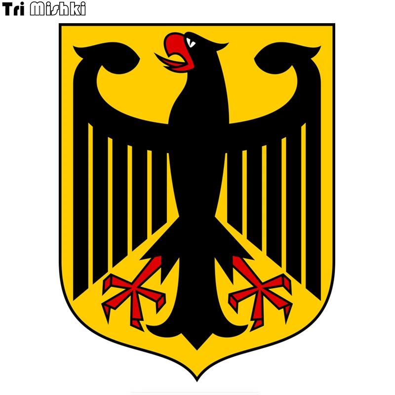 Tri Mishki WCS232 14x18 см герб Германии автомобиля стикер Bundesadler забавного яркого Авто