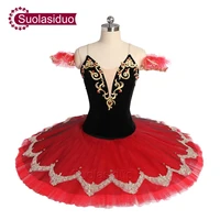 adult black red professional ballet tutu swan lake performance stage wear women ballet dance competition costumes girls skirt