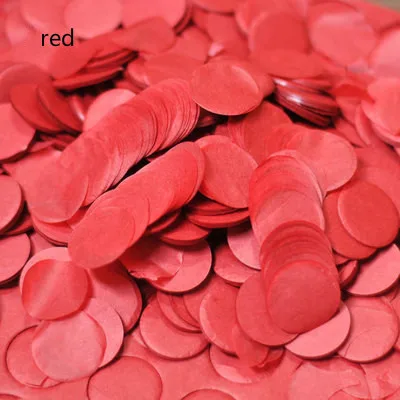 red 1 упаковка 2,5 см яркое золото посыпать конфетти из папиросной бумаги свадебный цветок невесты круг Форма День Рождения Вечеринка стол шар украшения - Цвет: red
