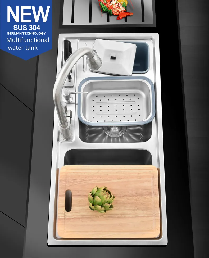 Кухонная мойка Tangwu с ножом из нержавеющей стали 304|kitchen wash basin|kitchen sinkkitchen basin |