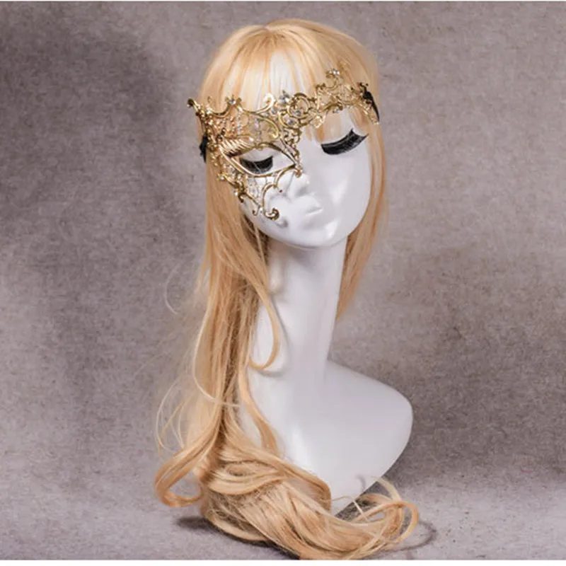 Венеция алмаз полый железный металла маски Женщина Половина Face Eye Mask Хэллоуин
