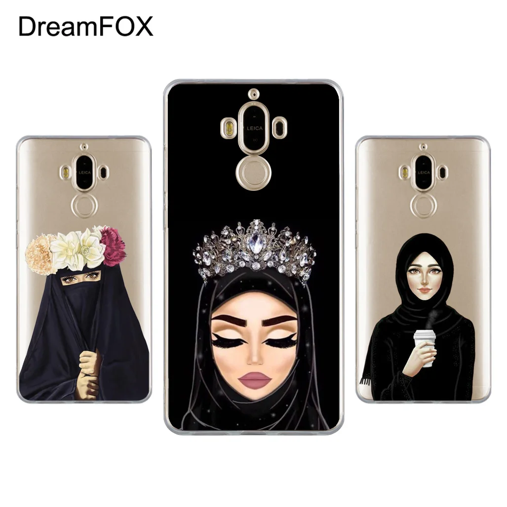 DREAMFOX M345 мусульманский Женский Мягкий ТПУ силиконовый чехол для huawei mate Nova 2 9 10 20 30