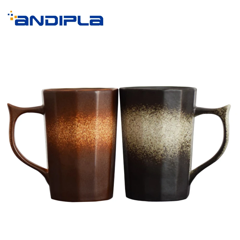 Винтажная керамическая посуда в японском стиле объемом 380 мл кофейная чашка для