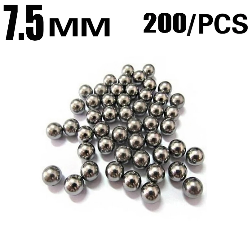 200 шт./лот оптовая продажа 7 5 мм стальные шарики охотничья Рогатка боеприпасы из