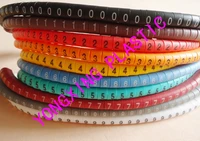 100pcslot freeshipping ec 0 1 5mm2 cable marker 0 9 different number colorful