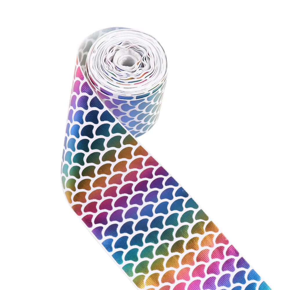 2 ярдов 3 "(75 мм) Русалочка Grosgrain лента бронзовая Лазерная чернильная печать