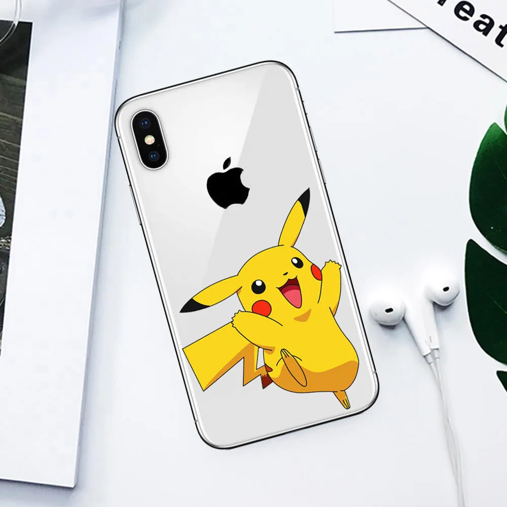 3D Cartoon Pocket Monsters Pokemons Pikachu Phone Soft silicone Cases Cover For iphone 7 6 6S 8 Plus 5S SE X XS XR MAX |