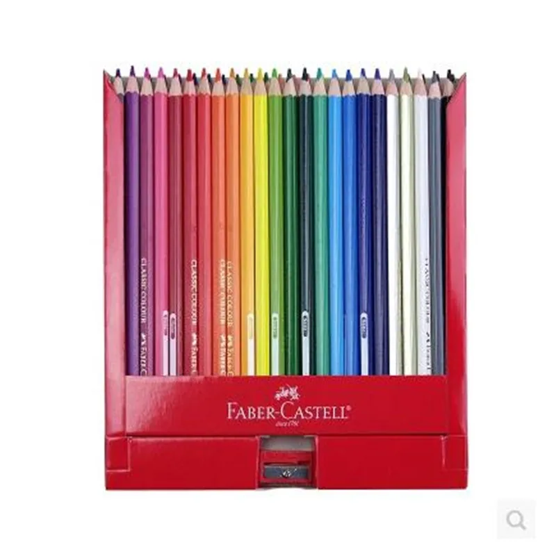Wholesale lapis de cor Faber castell 12 24 36 hydrotropic color water soluble colored pencil paint brush |
