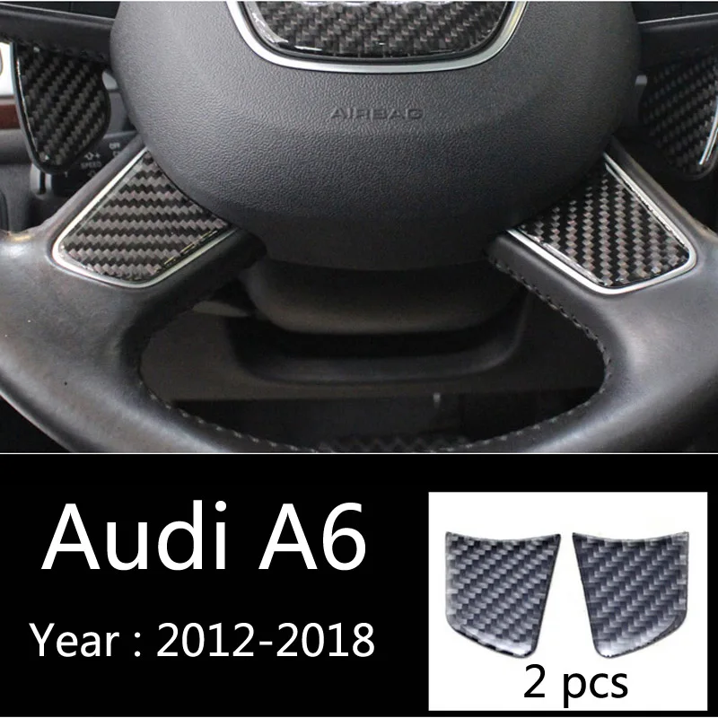 2 Для Audi A1 A3 A5 A4 A6 A7 A8 S3 S4 S5 S6 S7 Q3 Q5 Q7 TT углеродное волокно руль эмблема 3D автомобиля наклейки Средства для укладки волос - Название цвета: 2