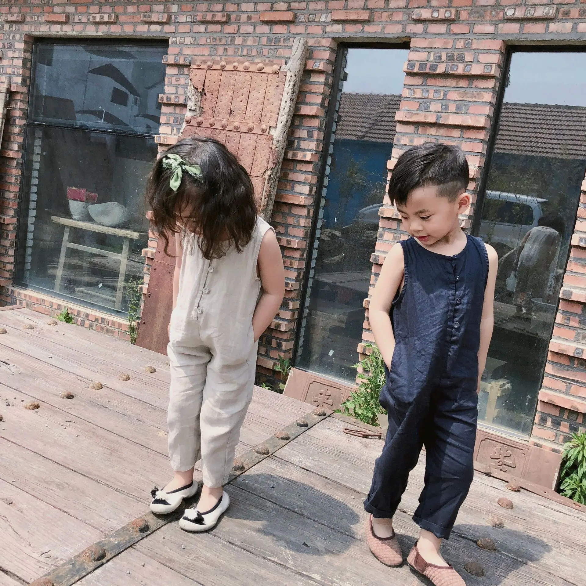 Детские колготки хлопковые однотонные штаны без рукавов для мальчиков и девочек