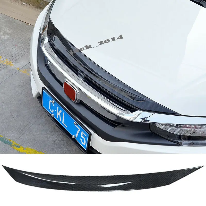 Подходит для 2016 2017 2018 2019 HONDA CIVIC бампер с передним капюшоном из углеродного