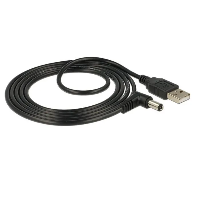 

100cm USB 2.0 A Type Male to Right Angled 90 Degree 5.5 x 2.1mm DC 5V Power Plug Barrel Connector Charge Cable