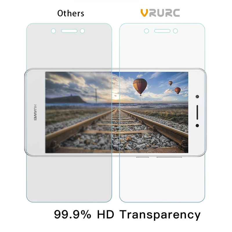 Vrurc 9H tempered glass for Huawei Honor 3C 3X 4C Pro 5C 5X 6 6S 6X 7 8 Screen Protector protective P8 lite 2016 | Мобильные