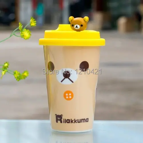 1 шт. керамическая чашка кофейная кружка с силиконовой крышкой Rilakkuma|cup coffee mug|coffee