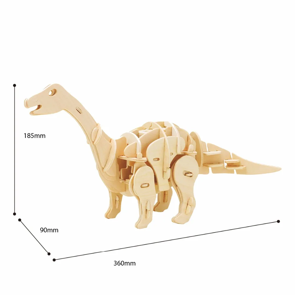 3D Деревянный пазл-динозавр Robotime Звуковое управление робот-ходячий динозавр