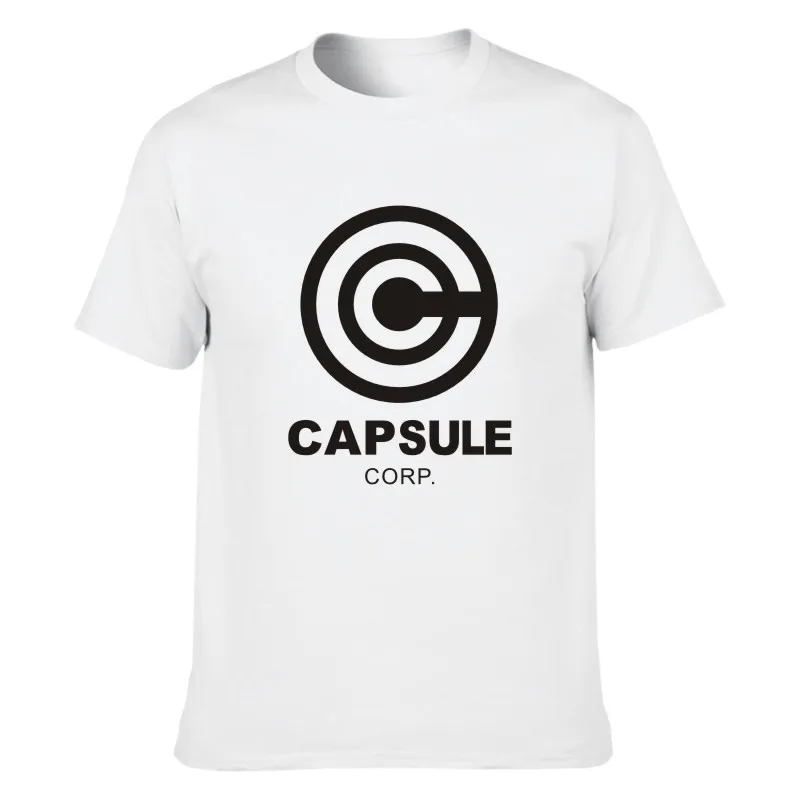 RJJR Dragon Ball Z CAPSULE Fashion Men t shirt Male Casual Tops Short Sleeves Letter Printing Tee RJ202 | Мужская одежда