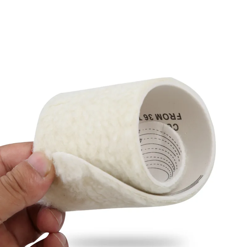 Унисекс Мужские Зимние теплые мягкие шерстяные зимние стельки для обуви размер