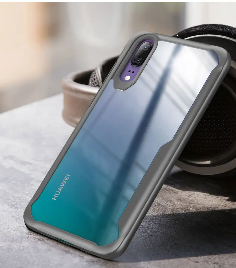 Gray Противоударный чехол для телефона для huawei P20 P30 Pro Коврики 10 20 Lite Nova 2i 3E 3 3i Nova 4 Y6 Y9 прозрачный мягкий чехол для телефона чехол - Цвет: Gray
