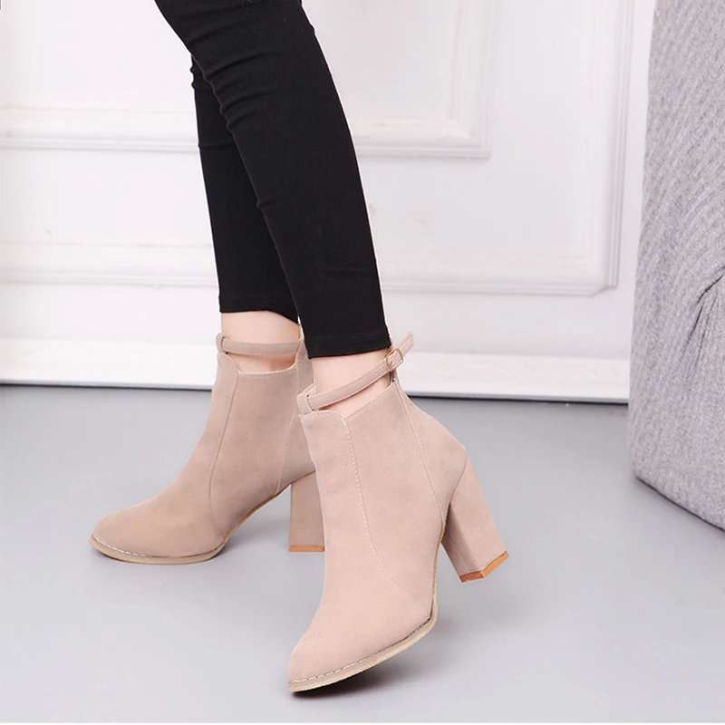 HIBISMIX/женские ботинки на высоком каблуке женские демисезонные ботильоны с