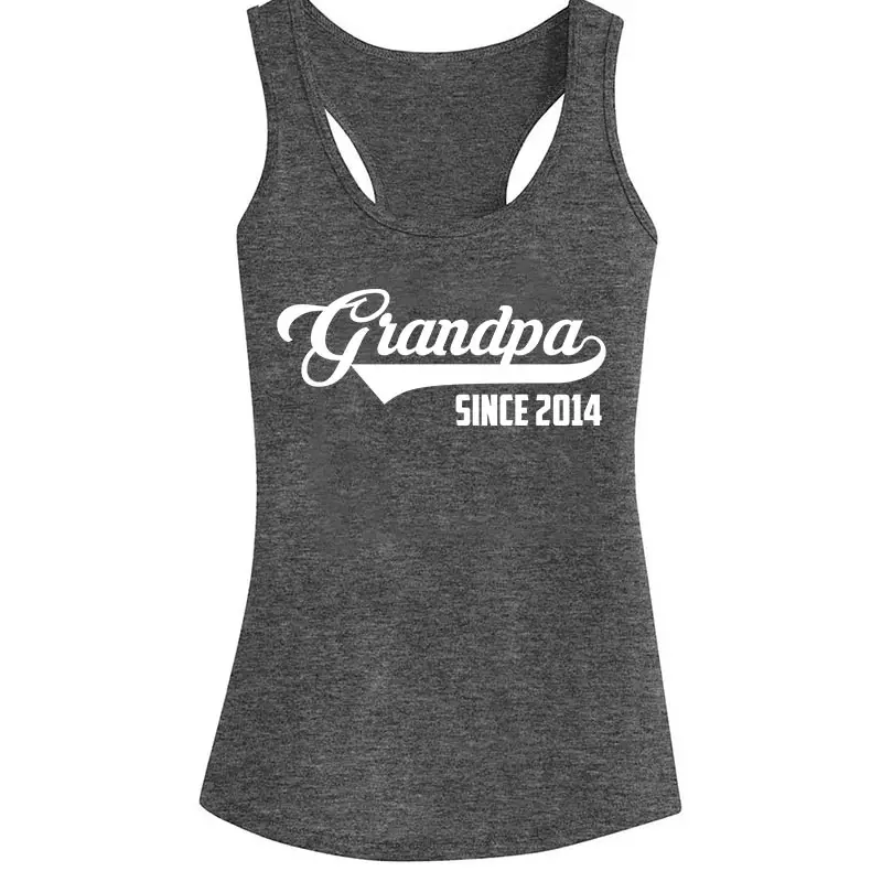 

2019 hot woman top tanks grandpa 2014 print cotton female tops EU size