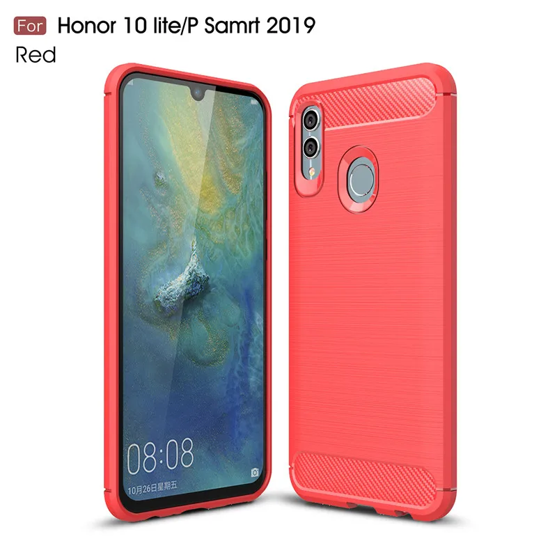 

Case For Huawei Honor 10 Lite Cover Shockproof Silicone Brushed Style Case For Huawei Honor 10 Lite Fundas P Smart 2019