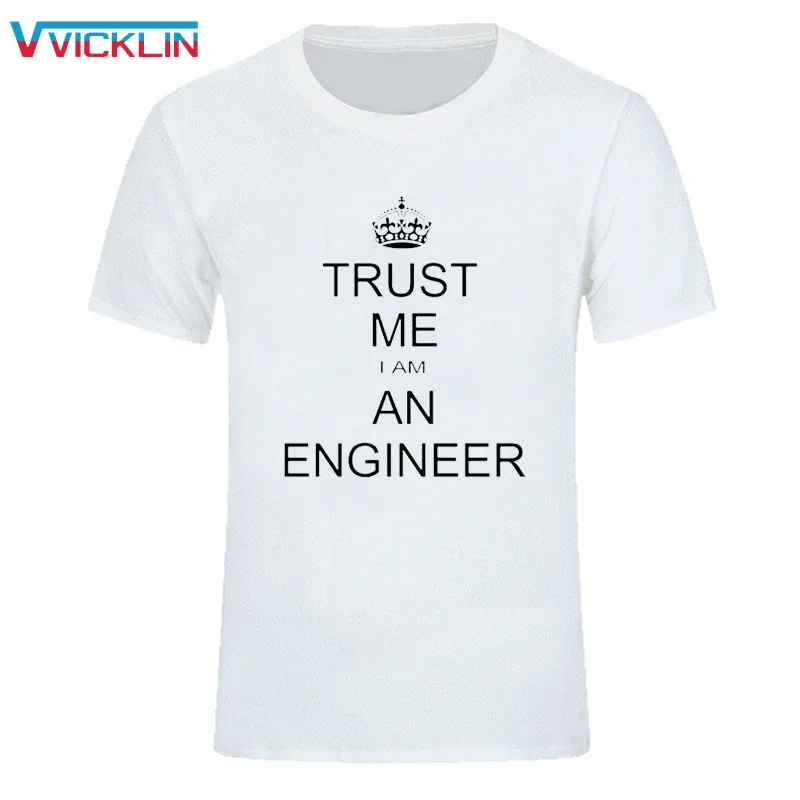 Летняя мужская футболка с надписью I Am An Trust Me Humor Engineer Хлопковая одежда для отдыха