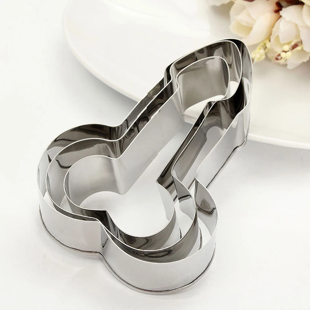 4 шт./компл. нержавеющая член пенис печенье нож для бисквита плесень украшение из