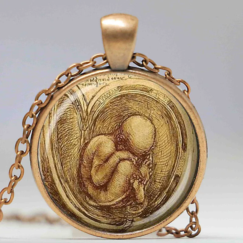 Ожерелье Леонардо да Винчи подвеска для беременных с изображением плода доктора