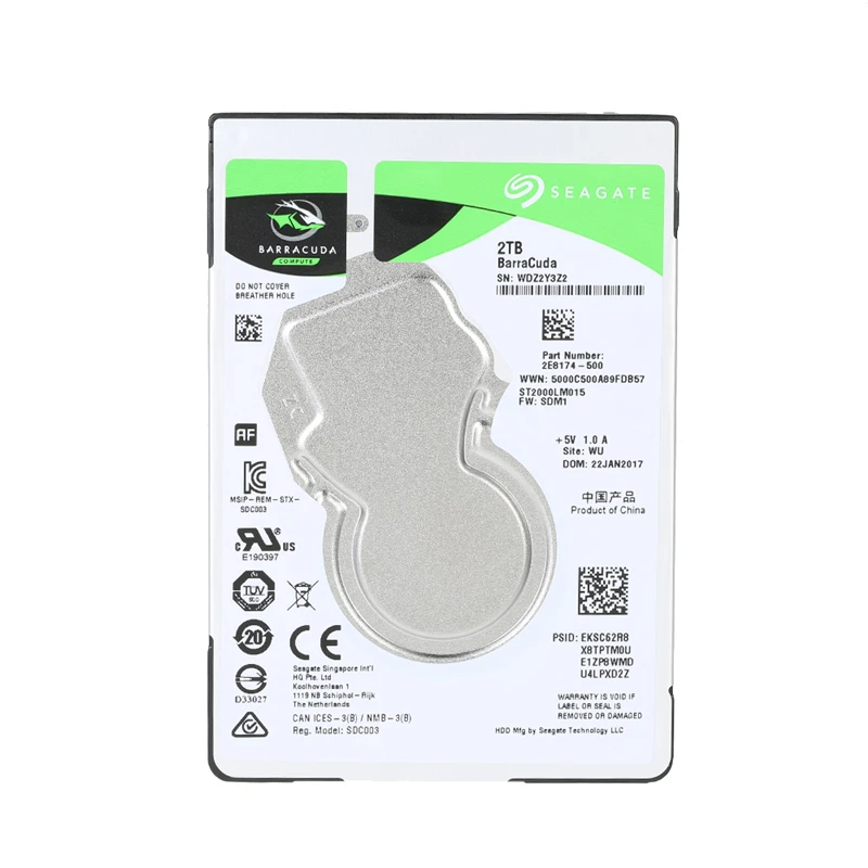 Внутренний жесткий диск Seagate для ноутбука 2 ТБ 5 дюйма Винчестер 7 мм 5400 об/мин SATA3 6
