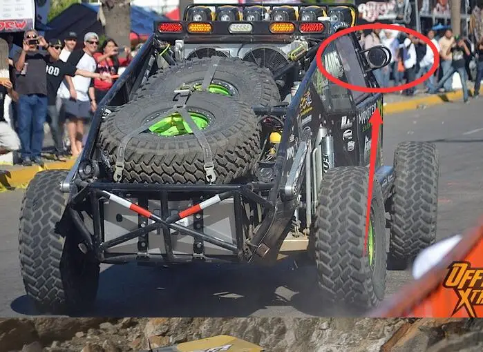 Зеркало заднего вида для 1/7 ~ 1/10 RC HRAXXAS king of the hammers и трофейный грузовик AX90048 GOM rr10