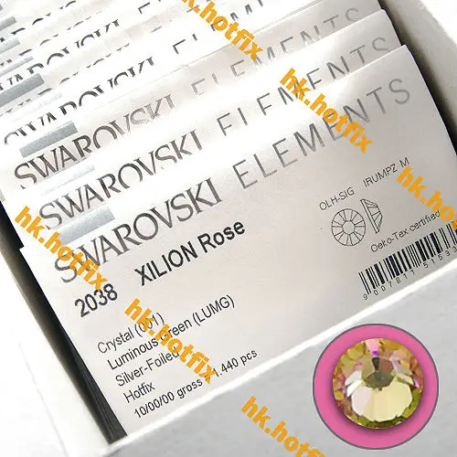 Ss5 Swarovski элементы световой зеленый ( 001 LUMG ) 144 шт. нет исправлений горный хрусталь