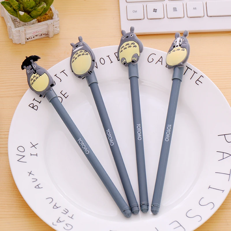 36 шт./лот МИЛЫЙ Тоторо ручка мультфильм гелевые ручки 0 5 мм шариковая черные