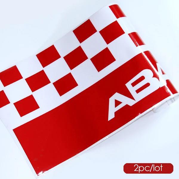 gloss red 2 шт./партия, логотип аbarth, боковая юбка, наклейки, украшение для тела, полосы, графика, Виниловая наклейка для Fiat 500 Abarth, аксессуары - Название цвета: gloss red