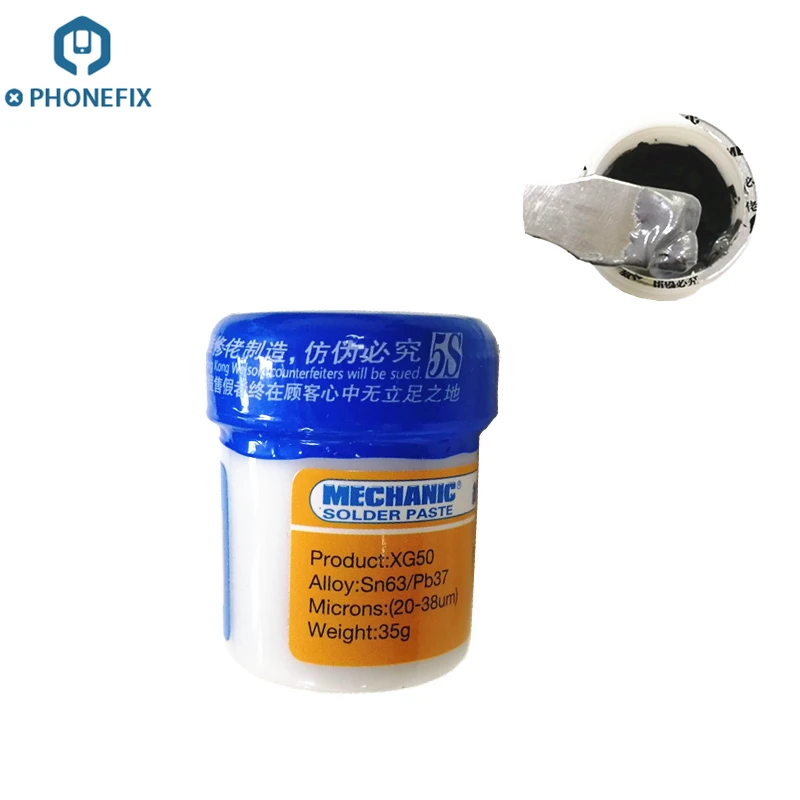Mecánico soldadura pasta de flujo XG-50 Sn63 pasta de soldadura para móvil reparación PCB de teléfono Estación de soldadura de punta de hierro de soldadura de los flujos