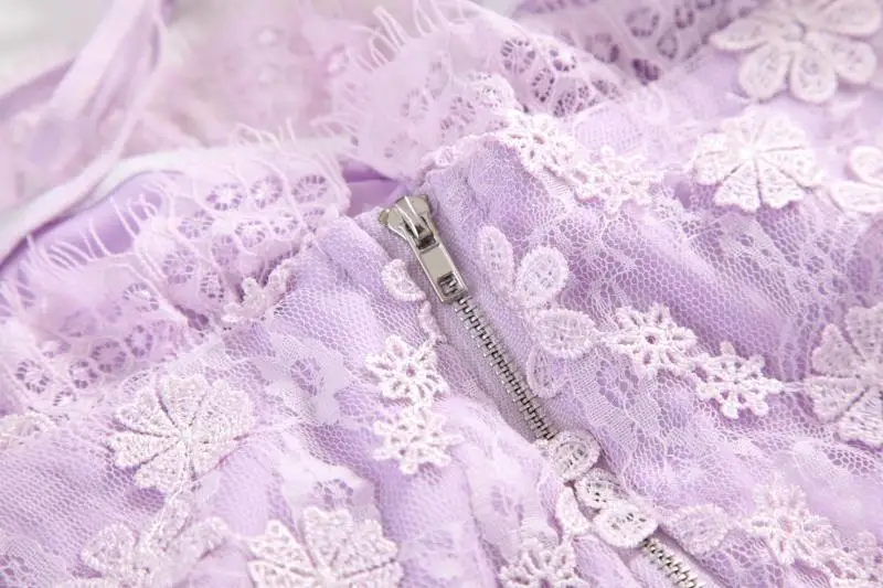 EASYSMALL For love lemons женское платье модное сексуальное с открытой спиной высококачественное фиолетовое Цветочное платье с вышивкой вечерние платья с высокой талией