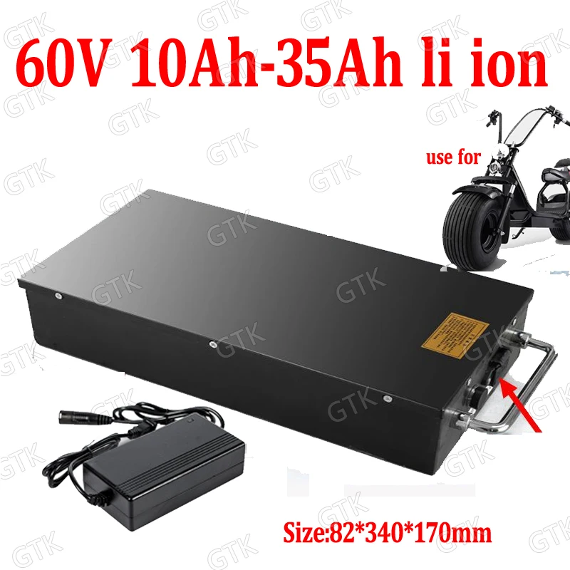 ГТК 60V 20Ah 25Ah 30Ah 12Ah 15Ah 18Ah литий-ионный аккумулятор BMS Li-ion для X7 X8 X9 X20harley citycoco скутер велосипед+ зарядное устройство