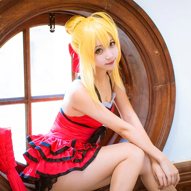 Fate grand order Косплей тиран Nero saber купальник |