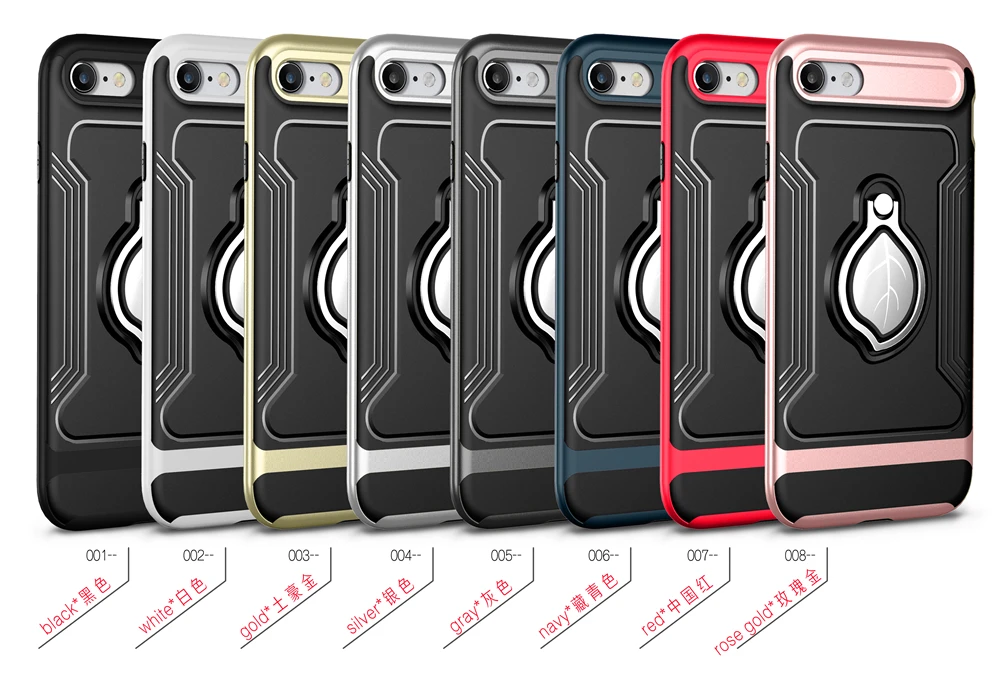 Роскошные PC + TPU гибрид 2 в 1 Броня задняя крышка для iPhone 6 6s 7 8 Plus телефон случаях
